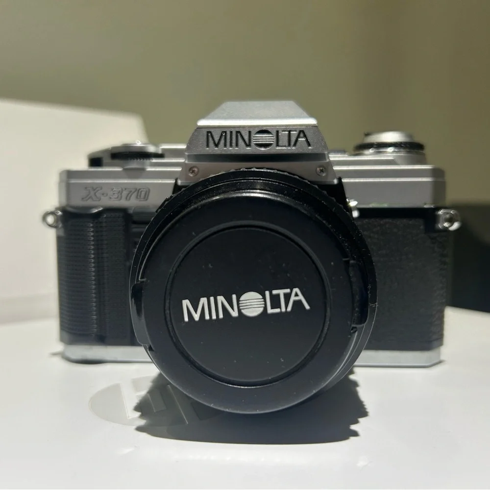 Minolta X-370 Black and Silver Film Camera
